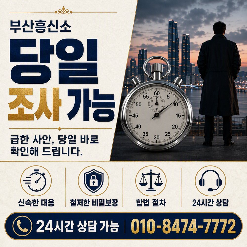 당일 조사 가능, 급한 사안도 당일 바로 확인